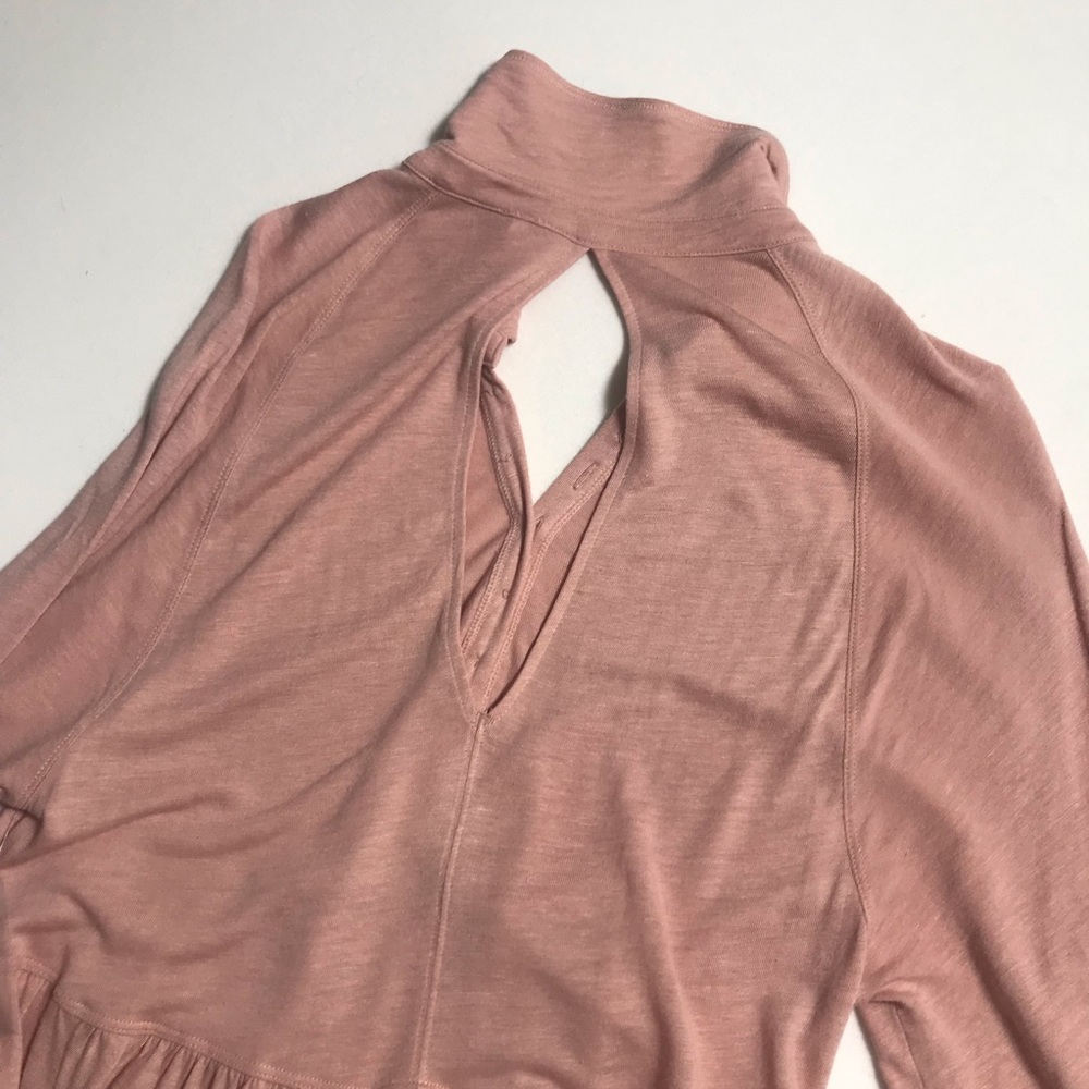 Free People Best Girl Tunic Tiered High Low Ruffles Keyhole Back Dress Medium - Picture 6 of 14